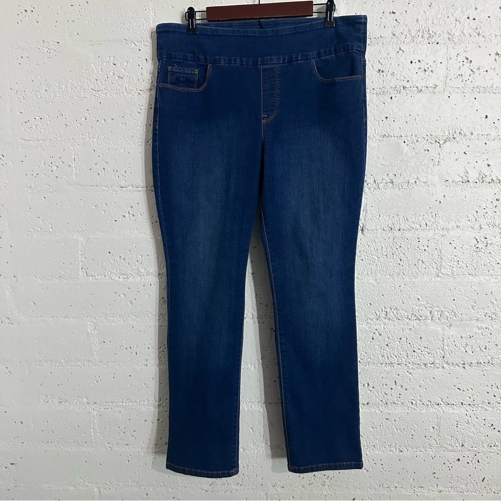Gloria Vanderbilt Womens Jeans 16S Blue Denim Amanda Pull On Stretch BF12